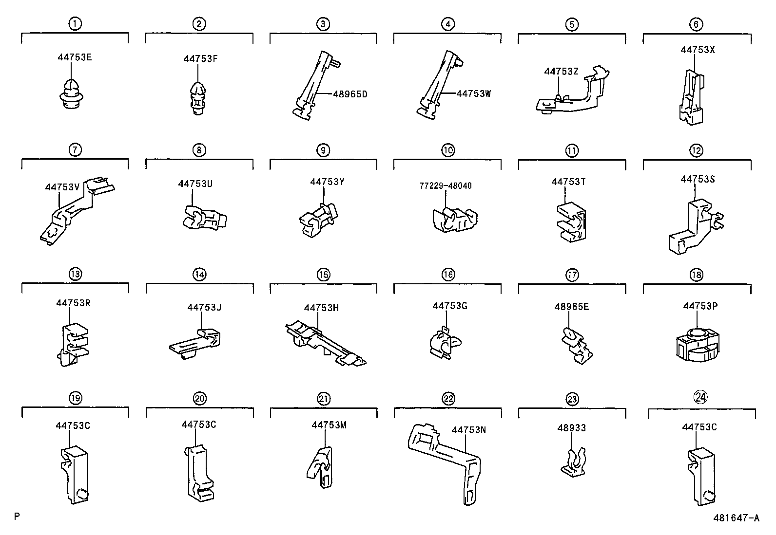 44753-48010 CLAMP, HEIGHT CONTROL TUBE, NO.1 product image