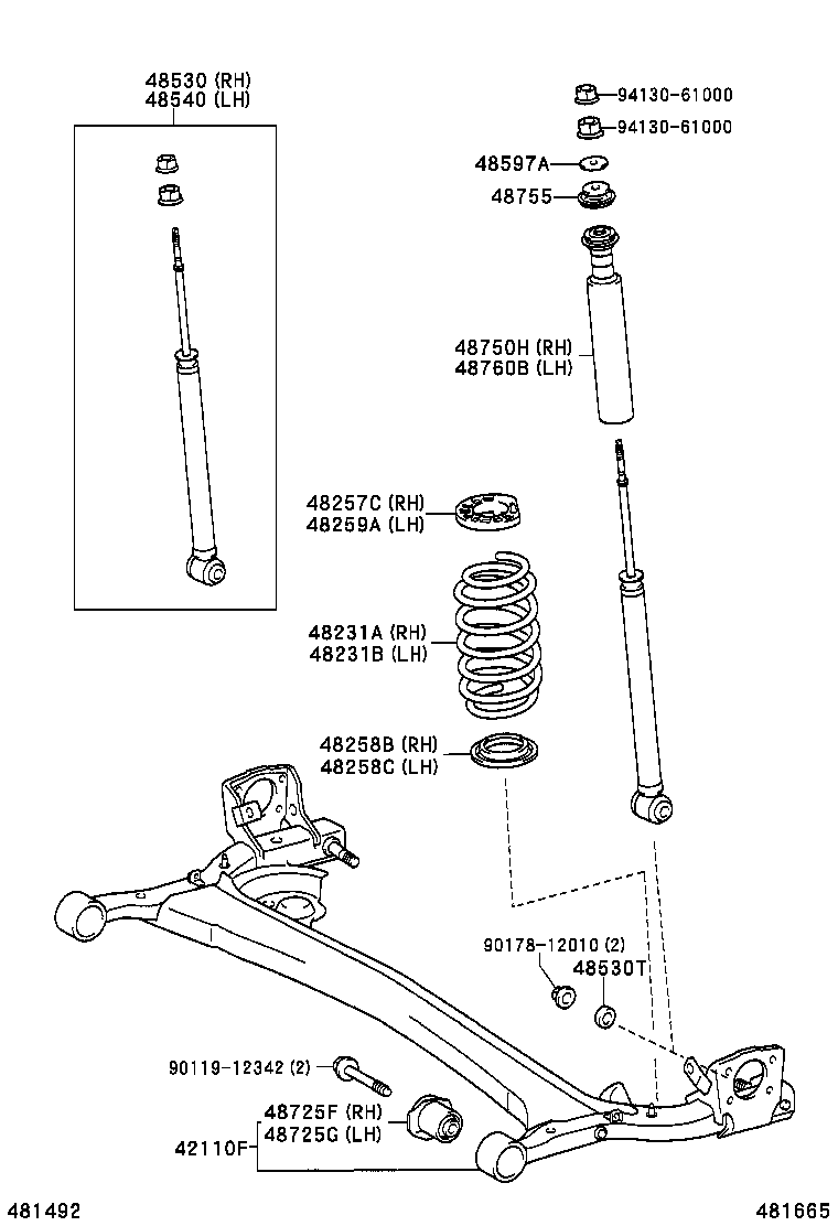 42110-46020 BEAM ASSY, REAR AXLE product image