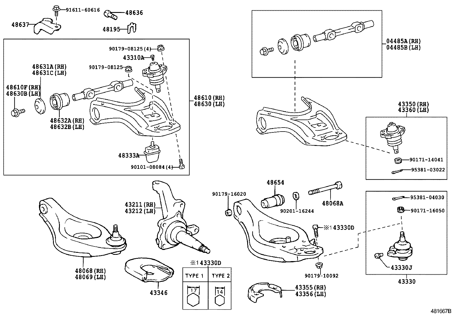 48607-30020 STAY, LOWER ARM BRACKET, RH product image