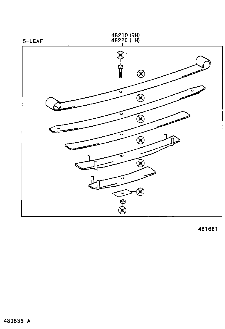 04483-0B010 SHACKLE KIT, REAR SPRING product image