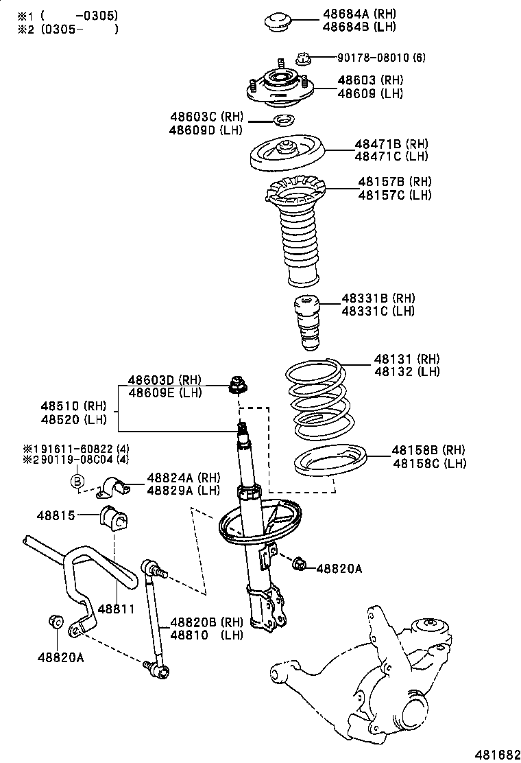 48131-13130 SPRING, FRONT COIL, RH product image