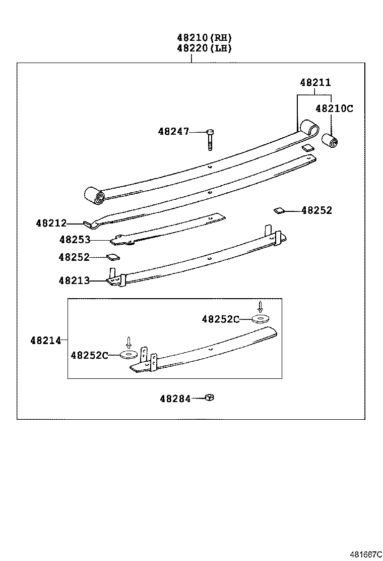 04483-26110 SHACKLE KIT, REAR SPRING product image