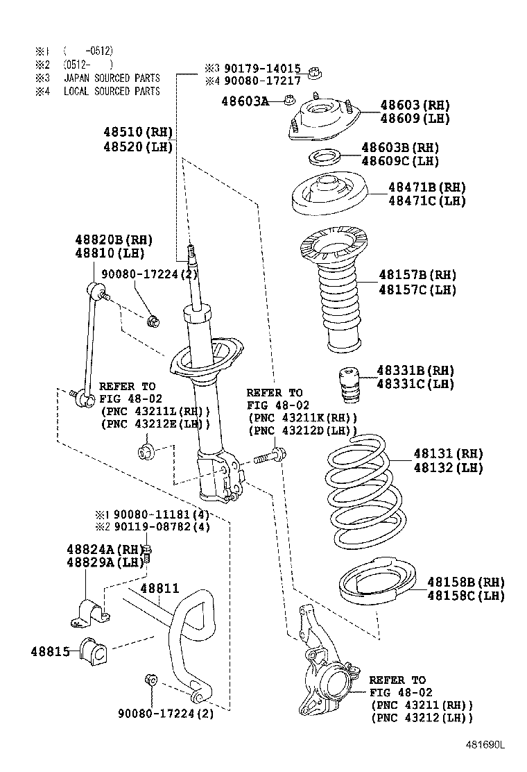 48131-AA261 SPRING, FRONT COIL, RH product image