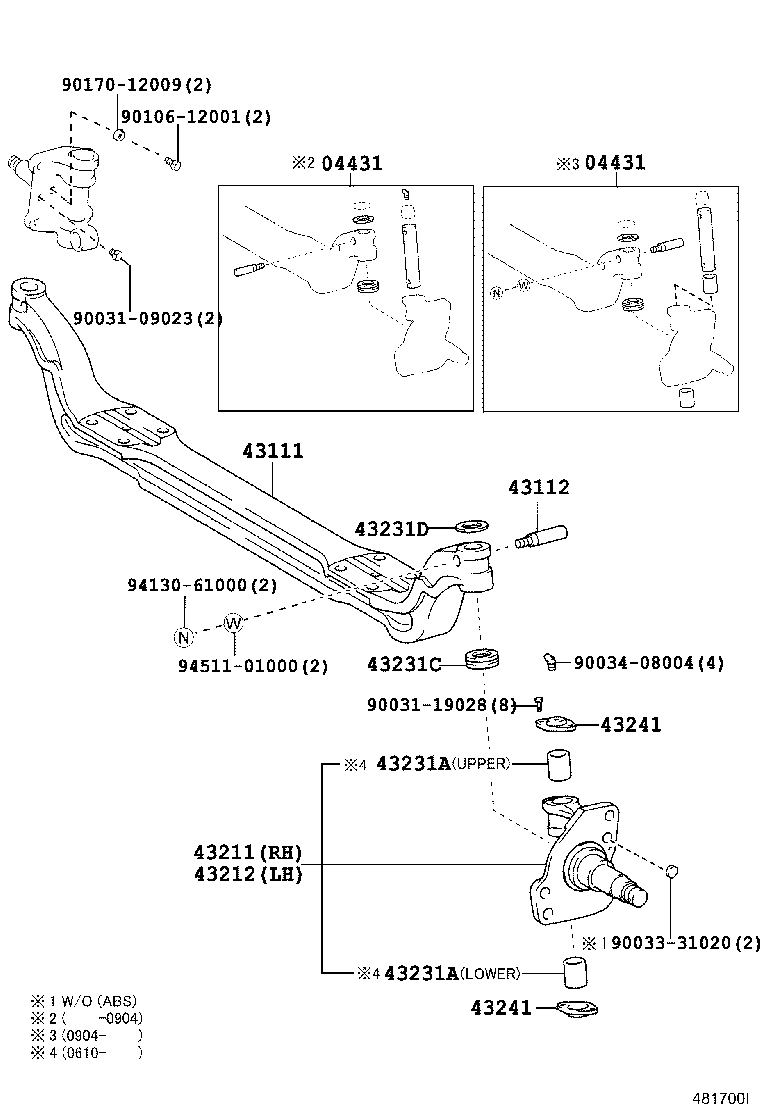 04431-36180 PIN KIT, STEERING KNUCKLE KING product image