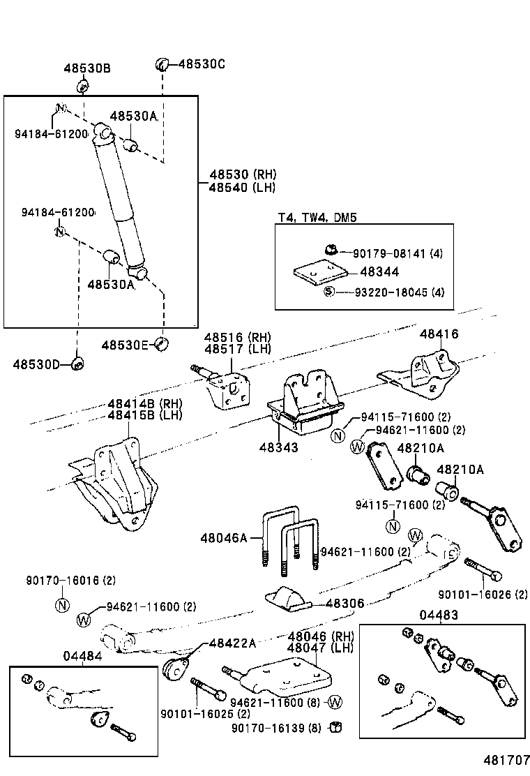 48417-36150 BRACKET, SPRING, NO.4 product image