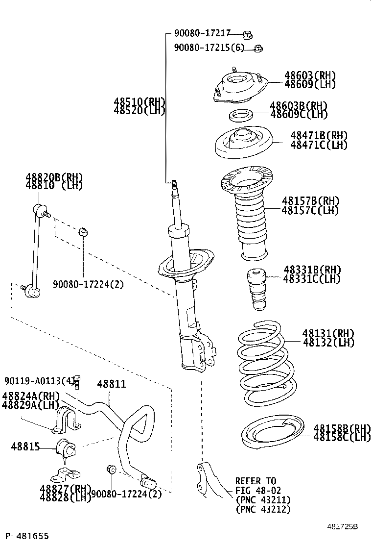 48131-0E011 SPRING, FRONT COIL, RH product image