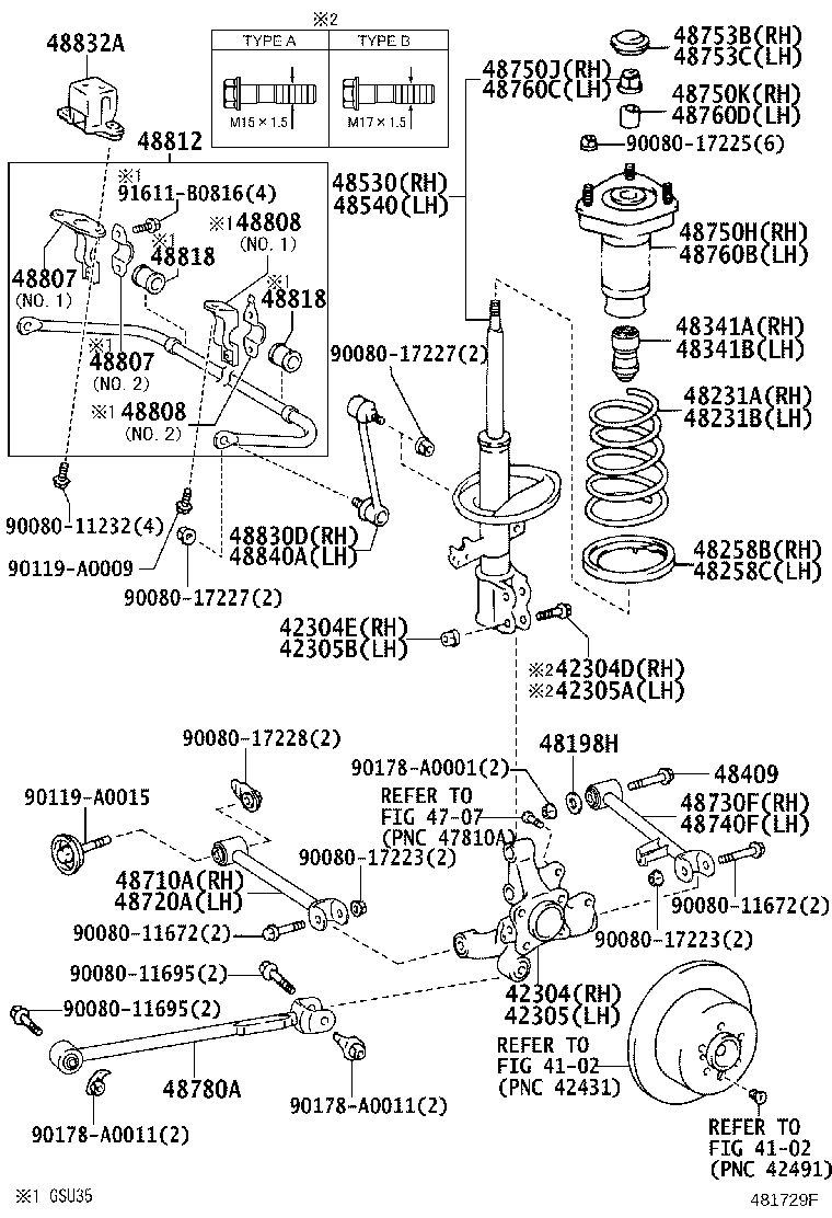 48231-0E021 SPRING, COIL, REAR RH product image