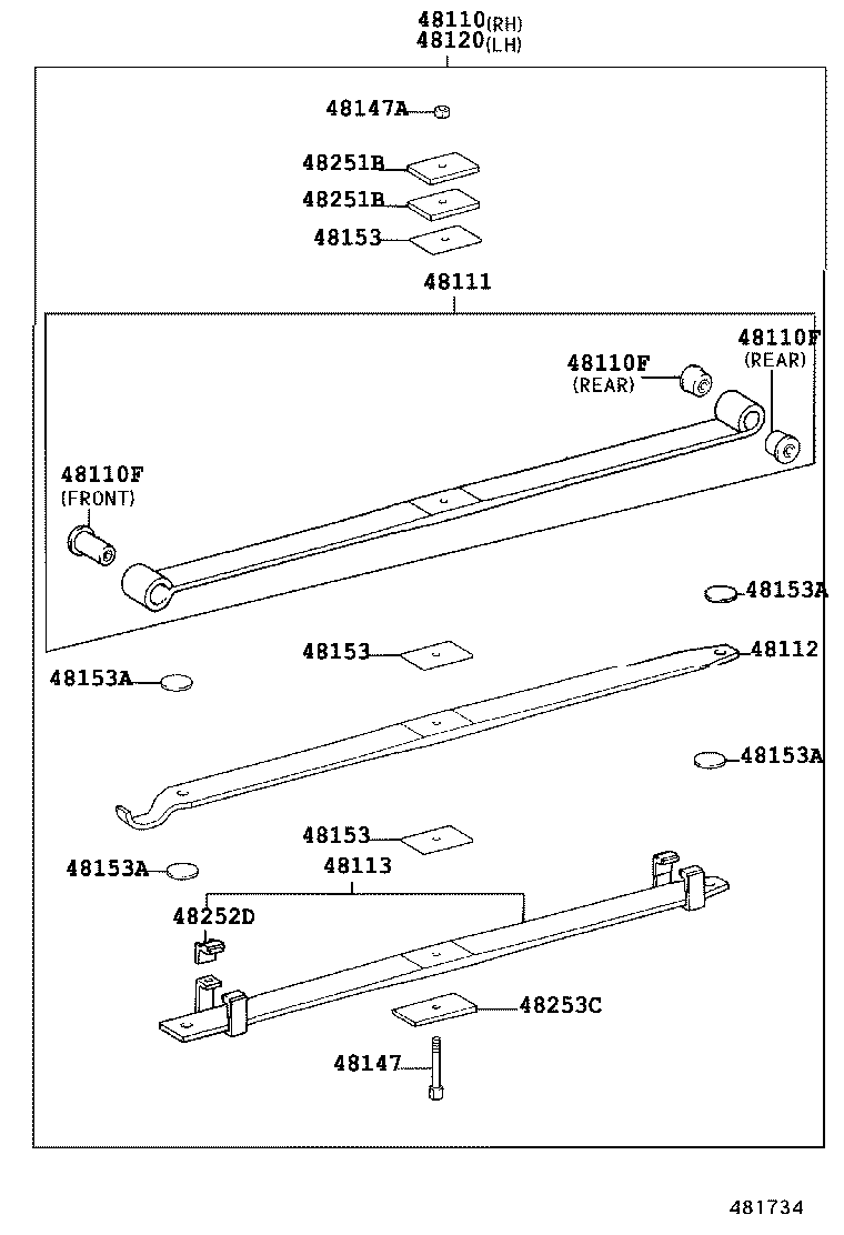 48101-37850 LEAF, FRONT SPRING, NO.1 product image