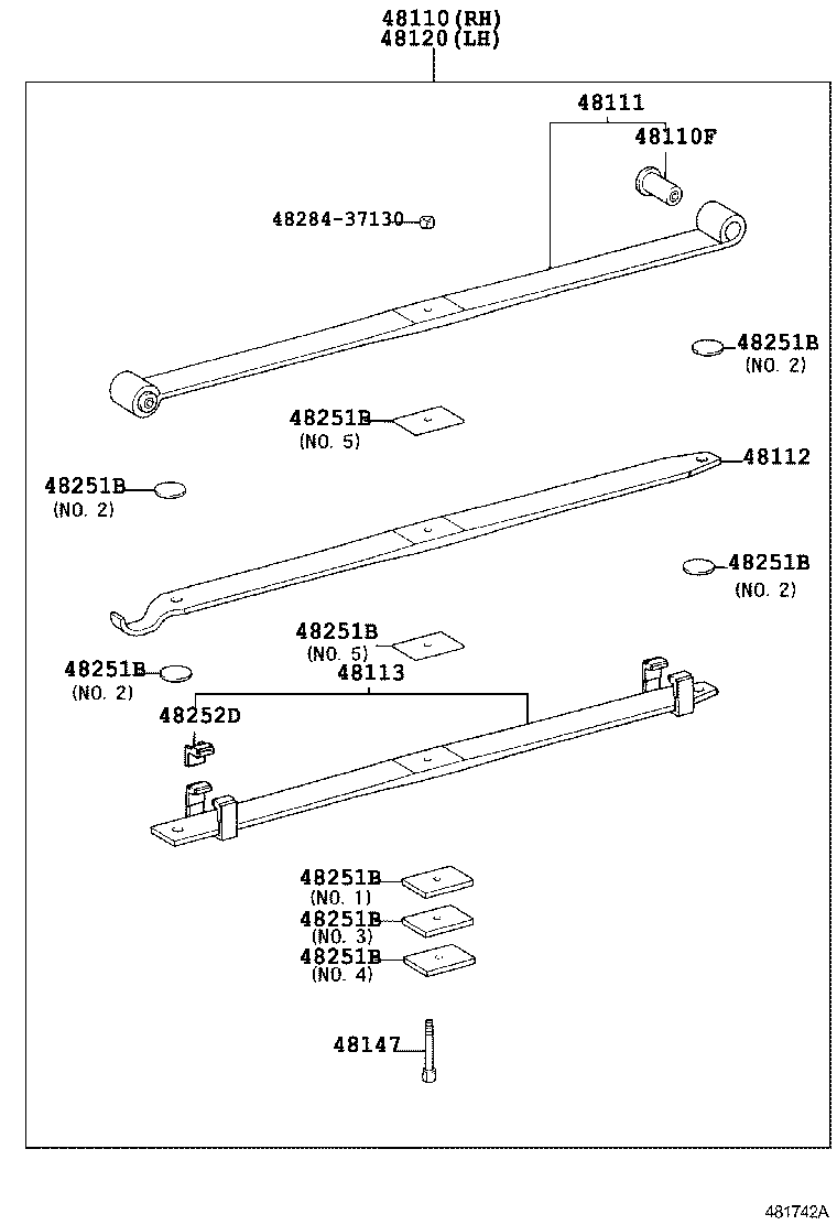 48815-36040 BUSH, FRONT STABILIZER BAR, NO.1 product image