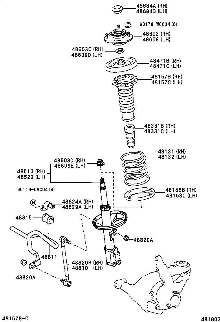 48131-0F010 SPRING, FRONT COIL, RH product image