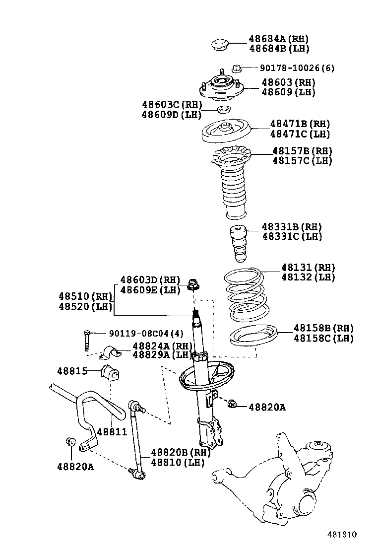 48131-21380 SPRING, FRONT COIL, RH product image