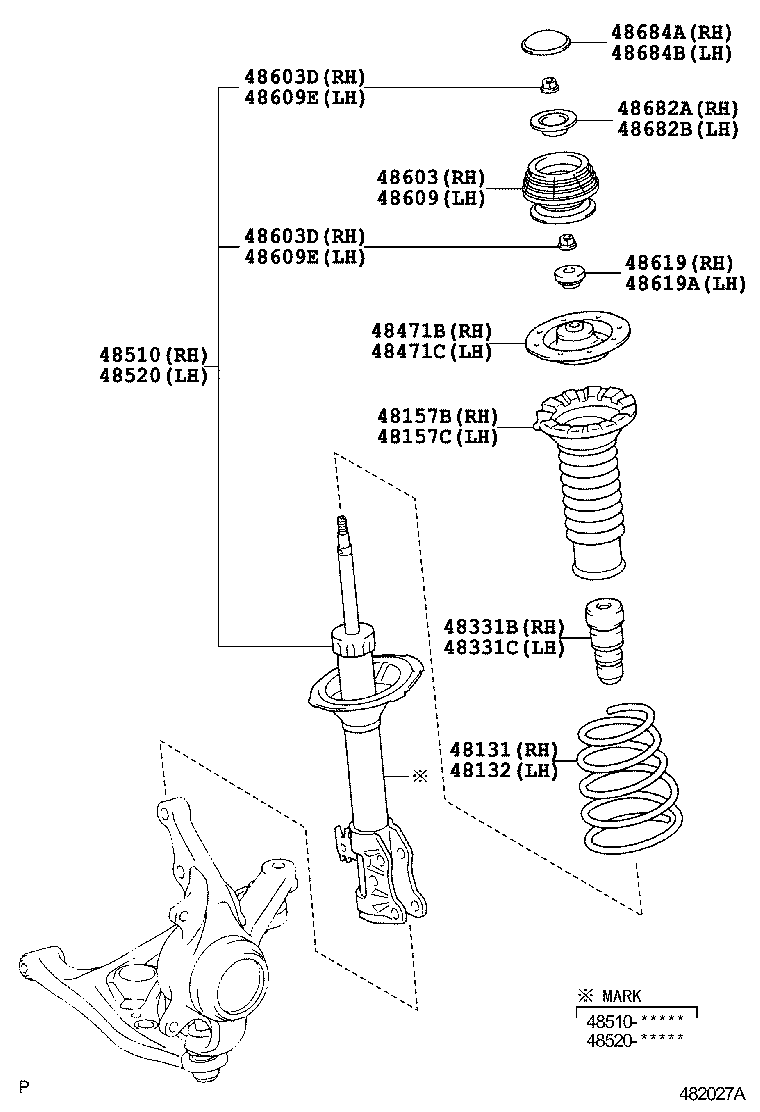 48471-52030 SEAT, FRONT COIL SPRING, UPPER RH product image