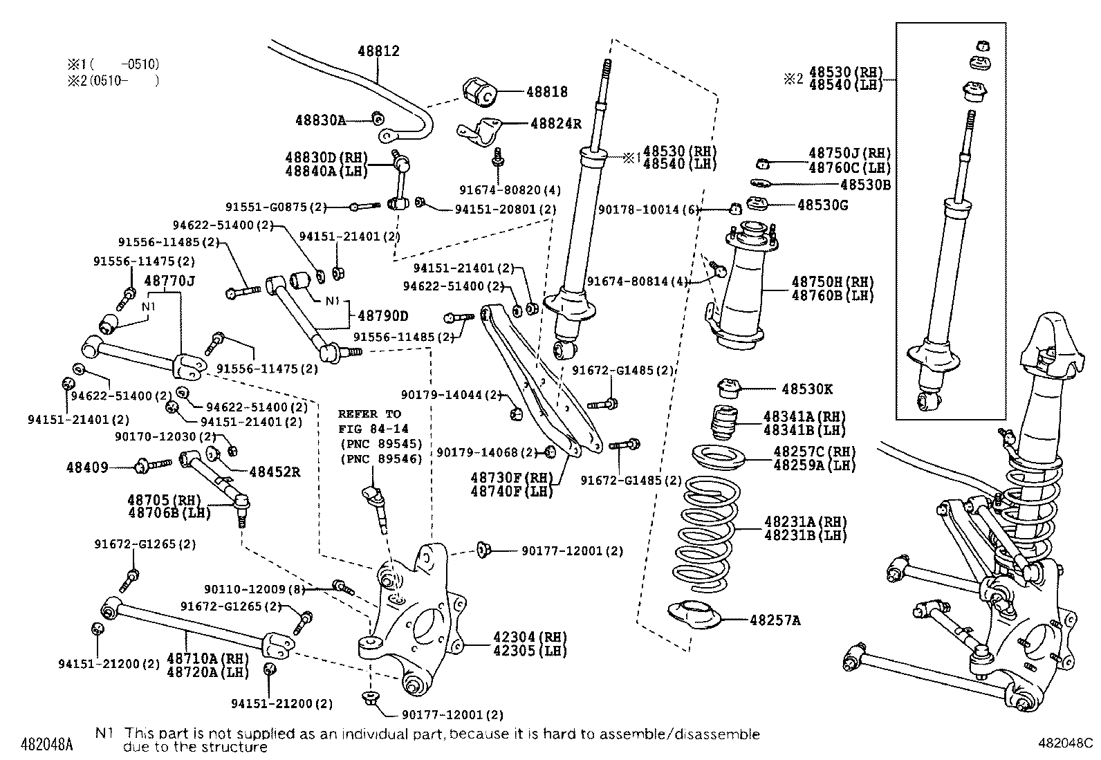 48231-0N010 SPRING, COIL, REAR RH product image