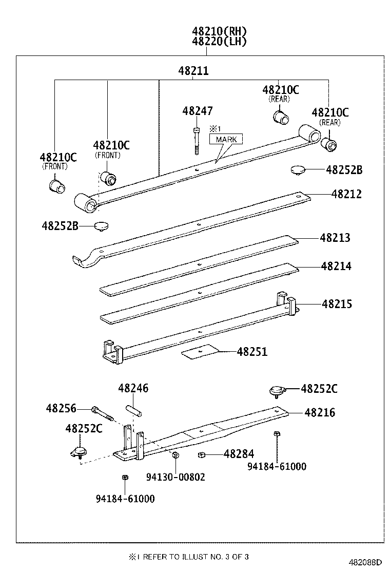 48201-37B30 LEAF, REAR SPRING, NO.1 product image