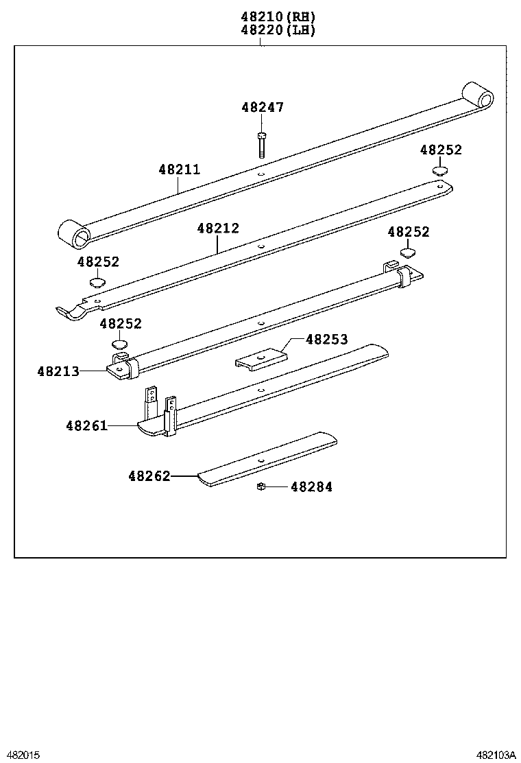 48247-0K110 BOLT, REAR SPRING, CENTER product image