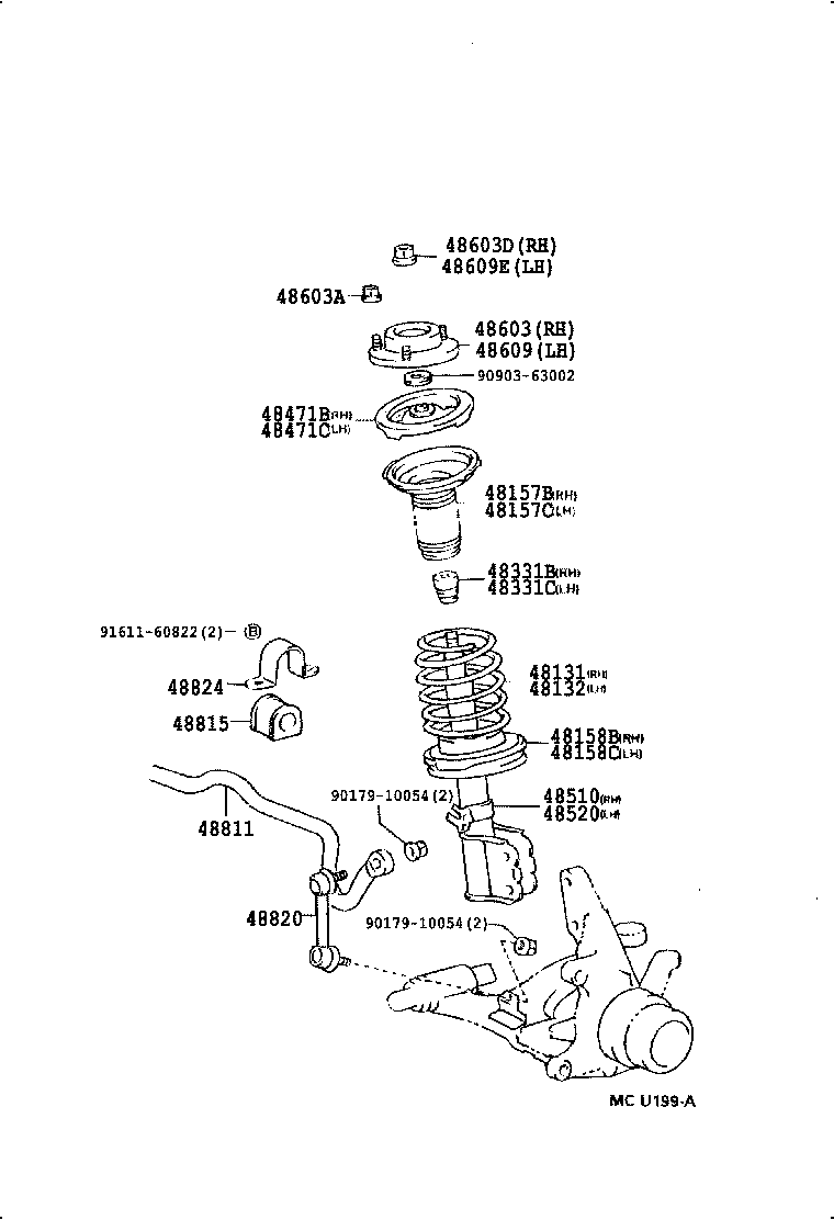 48157-07010 INSULATOR, FRONT COIL SPRING, UPPER RH product image