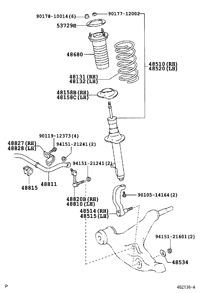 48131-53171 SPRING, FRONT COIL, RH product image