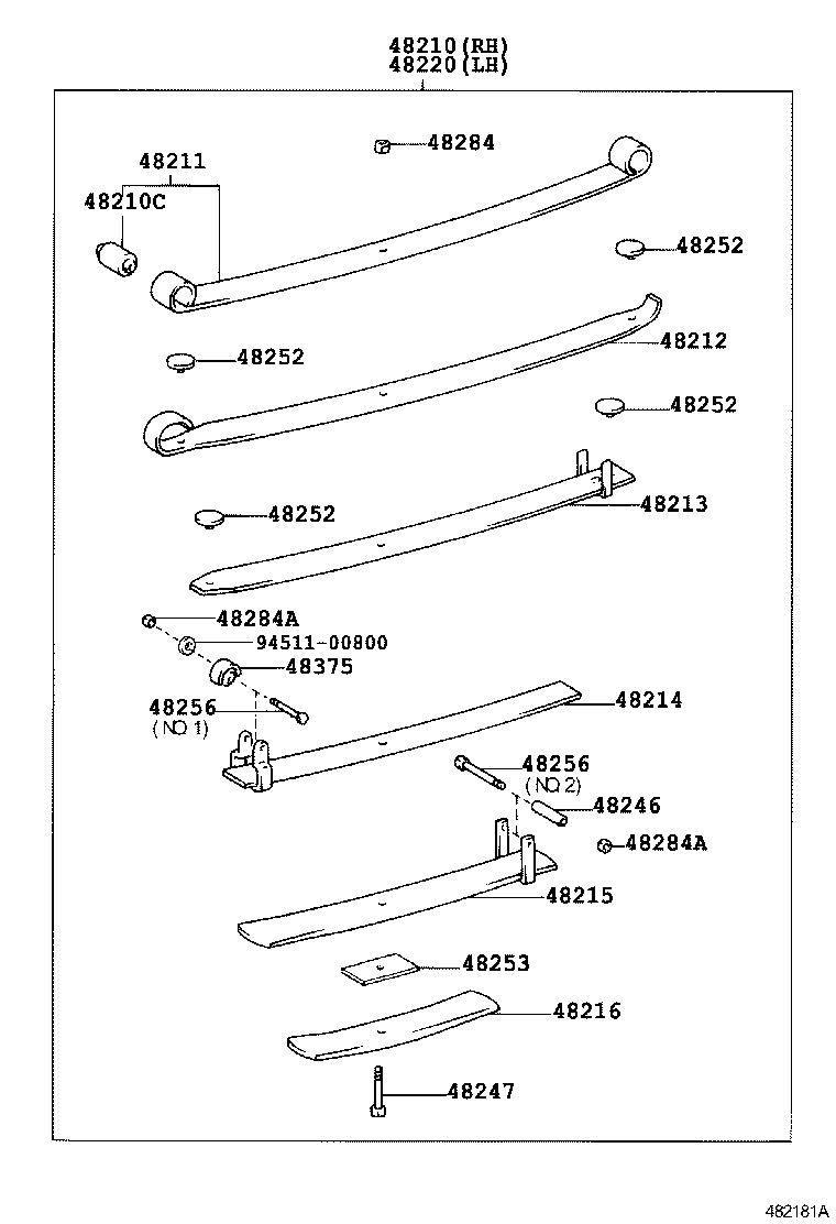 48414-35190 BRACKET, SPRING, NO.3 RH product image