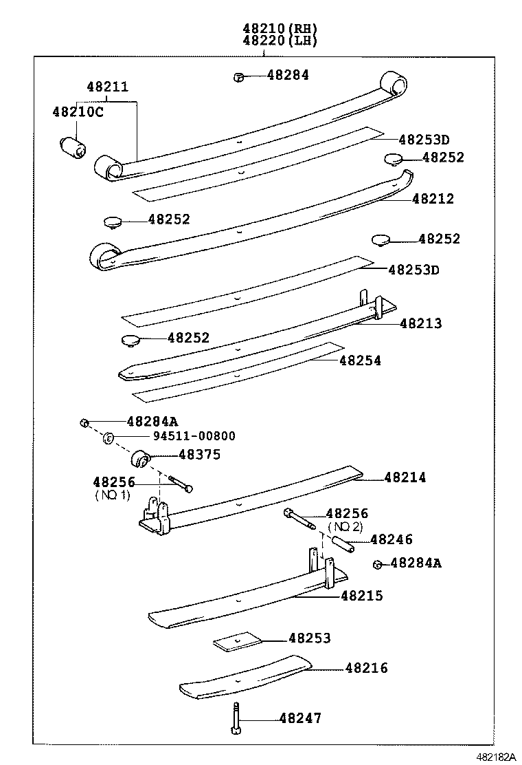 48414-35190 BRACKET, SPRING, NO.3 RH product image