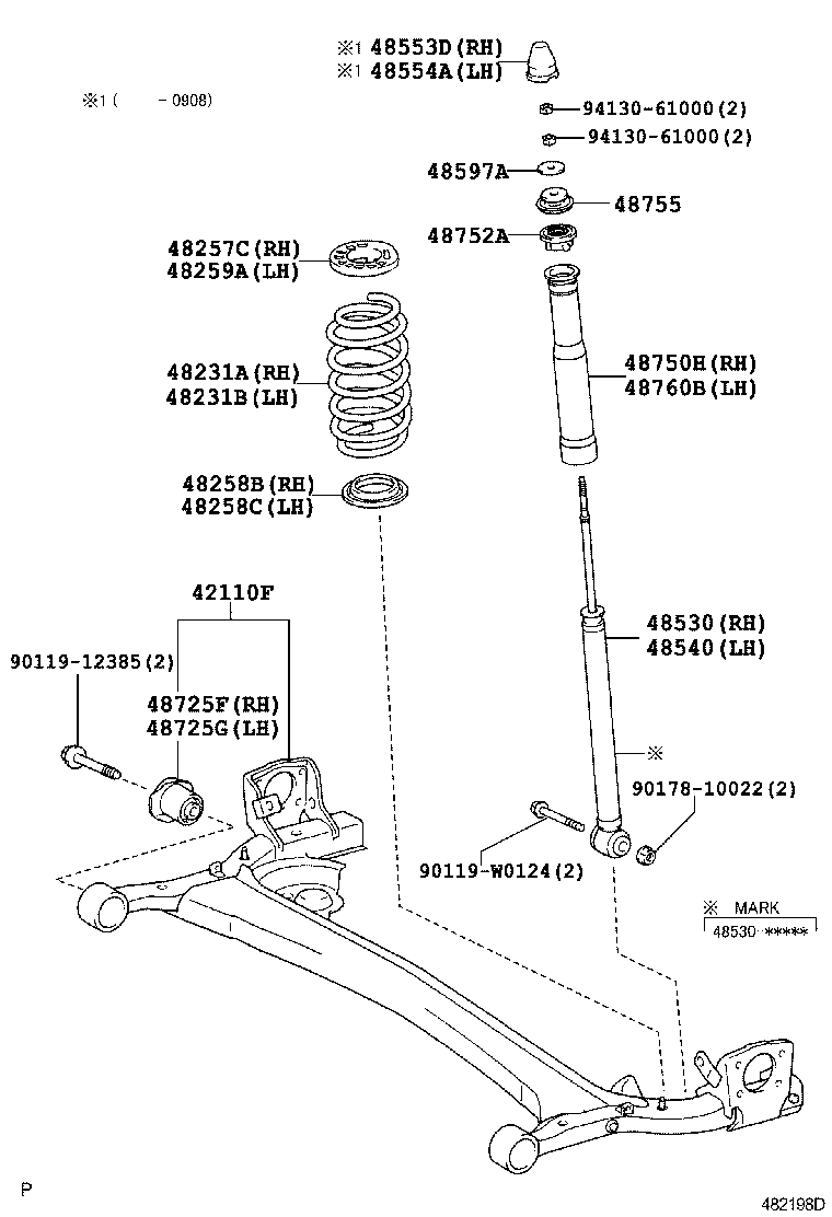 42110-0D151 BEAM ASSY, REAR AXLE product image