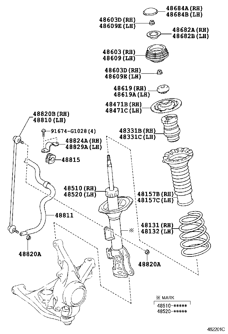 48157-0D050 INSULATOR, FRONT COIL SPRING, UPPER RH product image