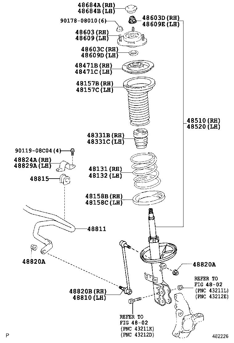 48131-47090 SPRING, FRONT COIL, RH product image