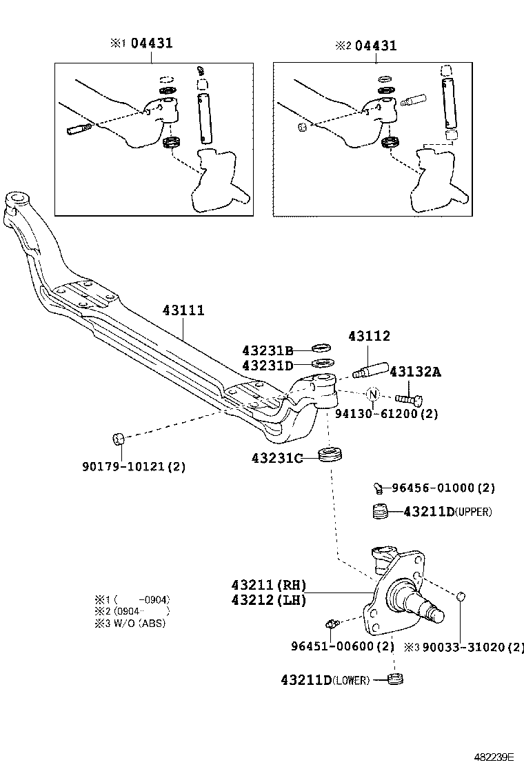 04431-36180 PIN KIT, STEERING KNUCKLE KING product image