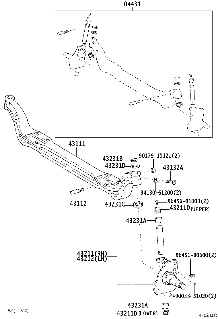43202-25101 KNUCKLE, STEERING, LH product image