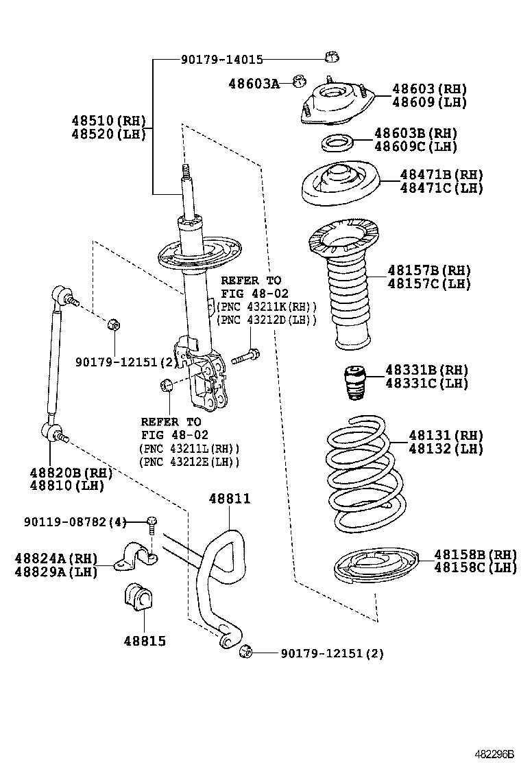 48510-80456 ABSORBER ASSY, SHOCK, FRONT RH product image