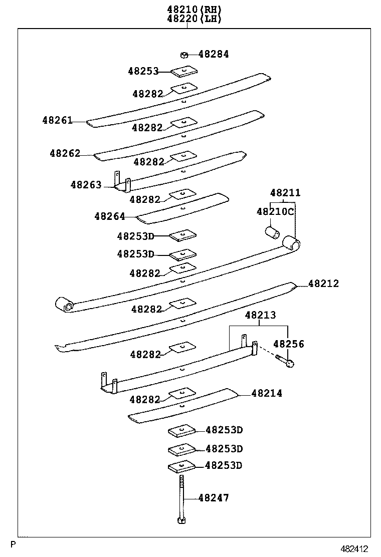 48201-37B60 LEAF, REAR SPRING, NO.1 product image