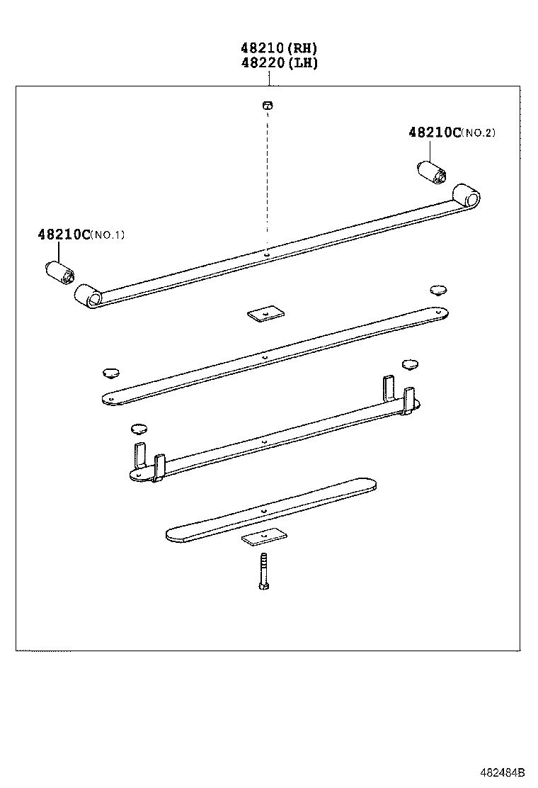 04483-0C040 SHACKLE KIT, REAR SPRING, RH product image