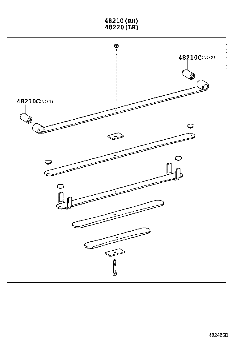 04483-0C040 SHACKLE KIT, REAR SPRING, RH product image