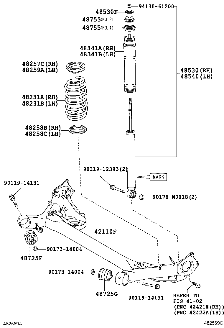 42101-02260 BEAM ASSY, REAR AXLE product image
