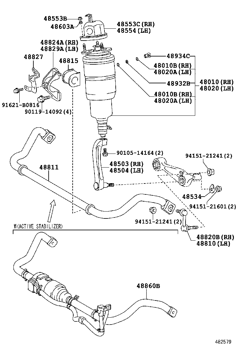 48815-50230 BUSH, FRONT STABILIZER BAR, NO.1 product image