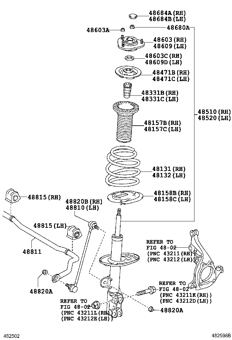 48157-02132 INSULATOR, FRONT COIL SPRING, UPPER RH product image