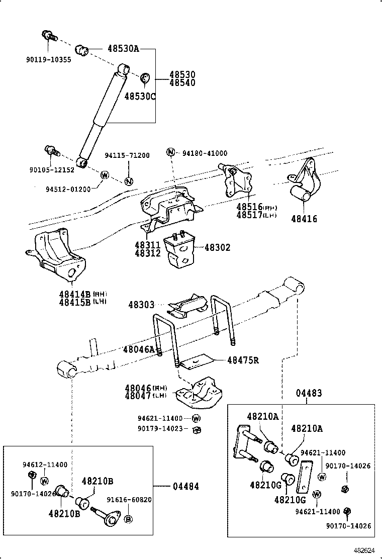48417-25070 BRACKET, SPRING, NO.4 product image