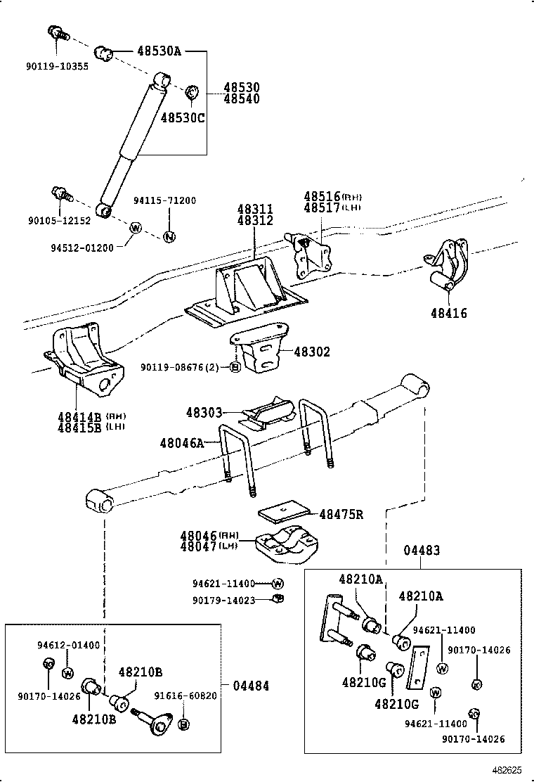 48417-25070 BRACKET, SPRING, NO.4 product image