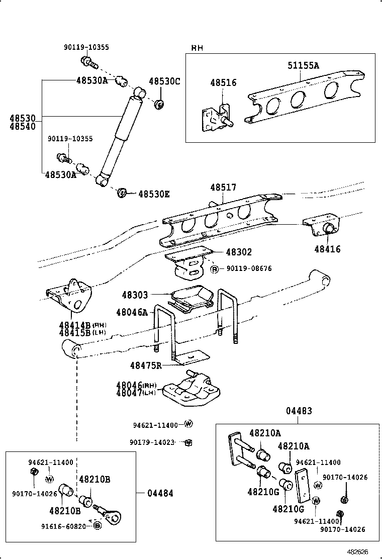 48417-25070 BRACKET, SPRING, NO.4 product image