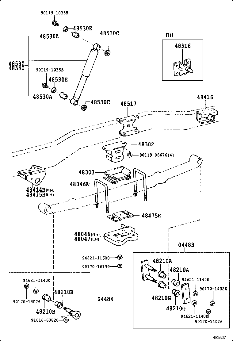 48417-25070 BRACKET, SPRING, NO.4 product image