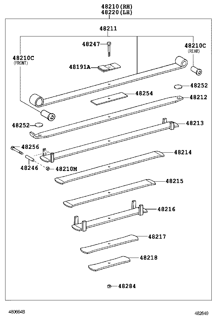 48414-36330 BRACKET, SPRING, NO.3 RH product image