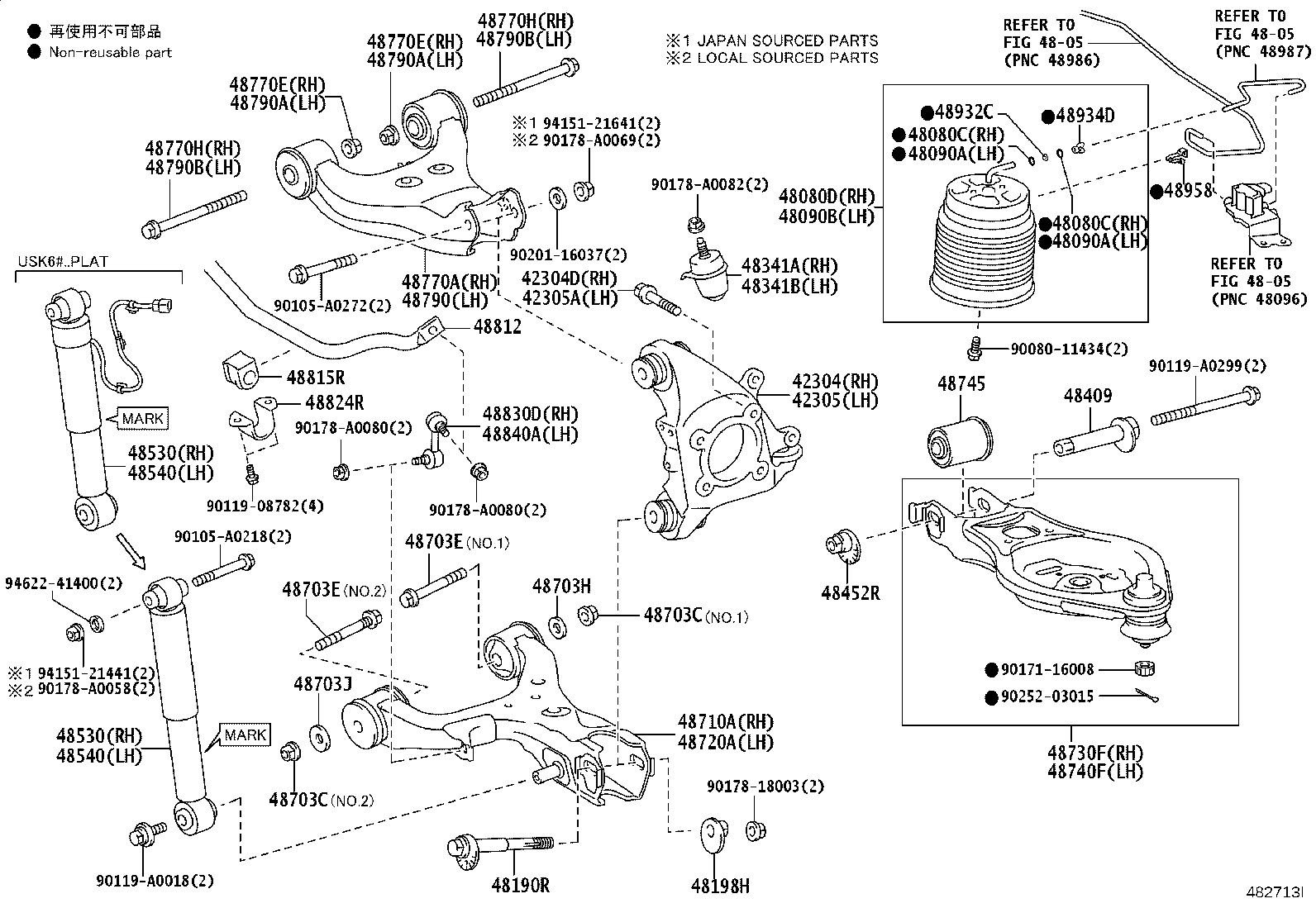 48409-0C030 CAM SUB-ASSY, REAR SUSPENSION TOE ADJUST product image