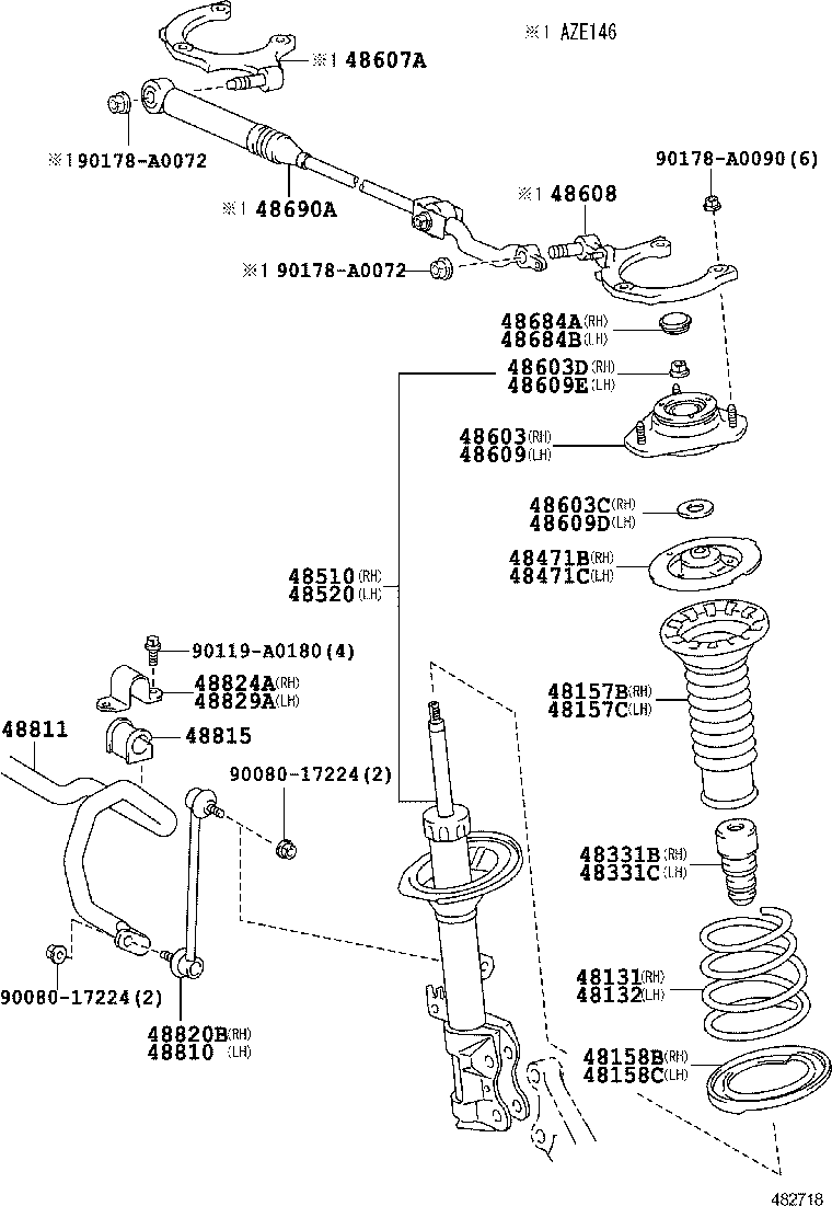 48131-02E10 SPRING, FRONT COIL, RH product image