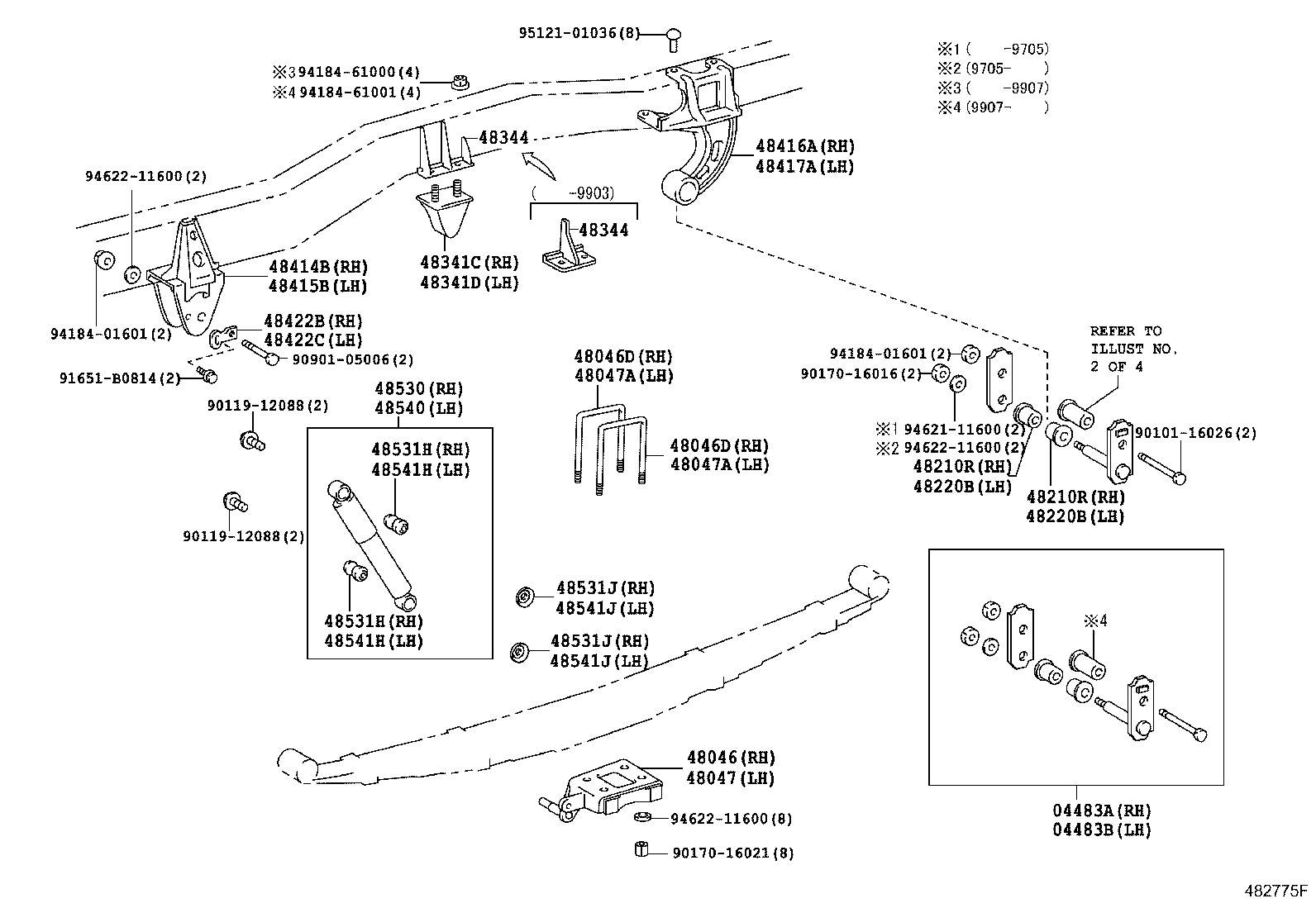 48414-36330 BRACKET, SPRING, NO.3 RH product image