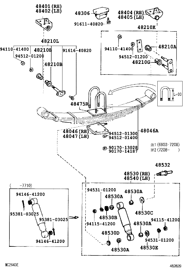 48473-60010 SEAT SUB-ASSY, SPRING U BOLT, RH product image