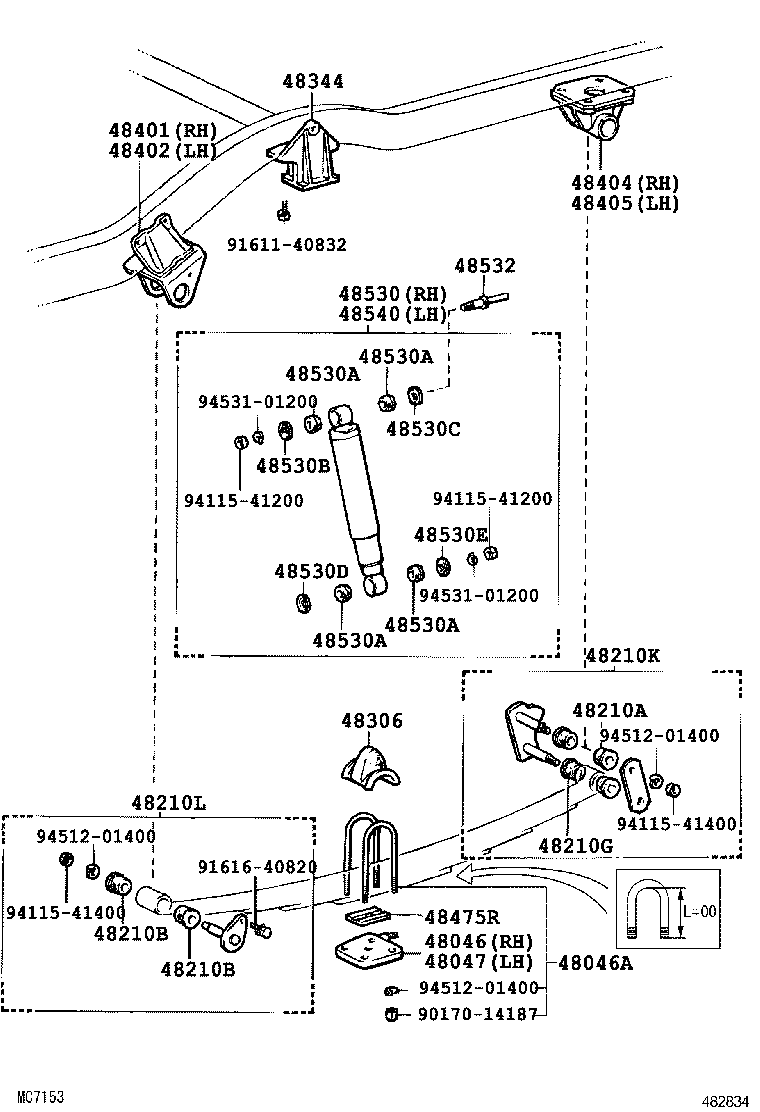 04483-60050 SHACKLE KIT, REAR SPRING product image