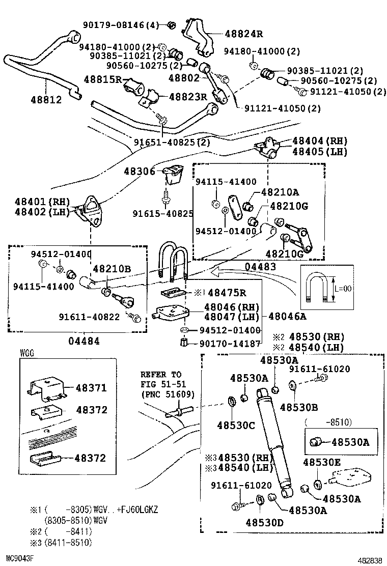48416-60030 BRACKET SUB-ASSY, REAR SPRING, REAR RH product image