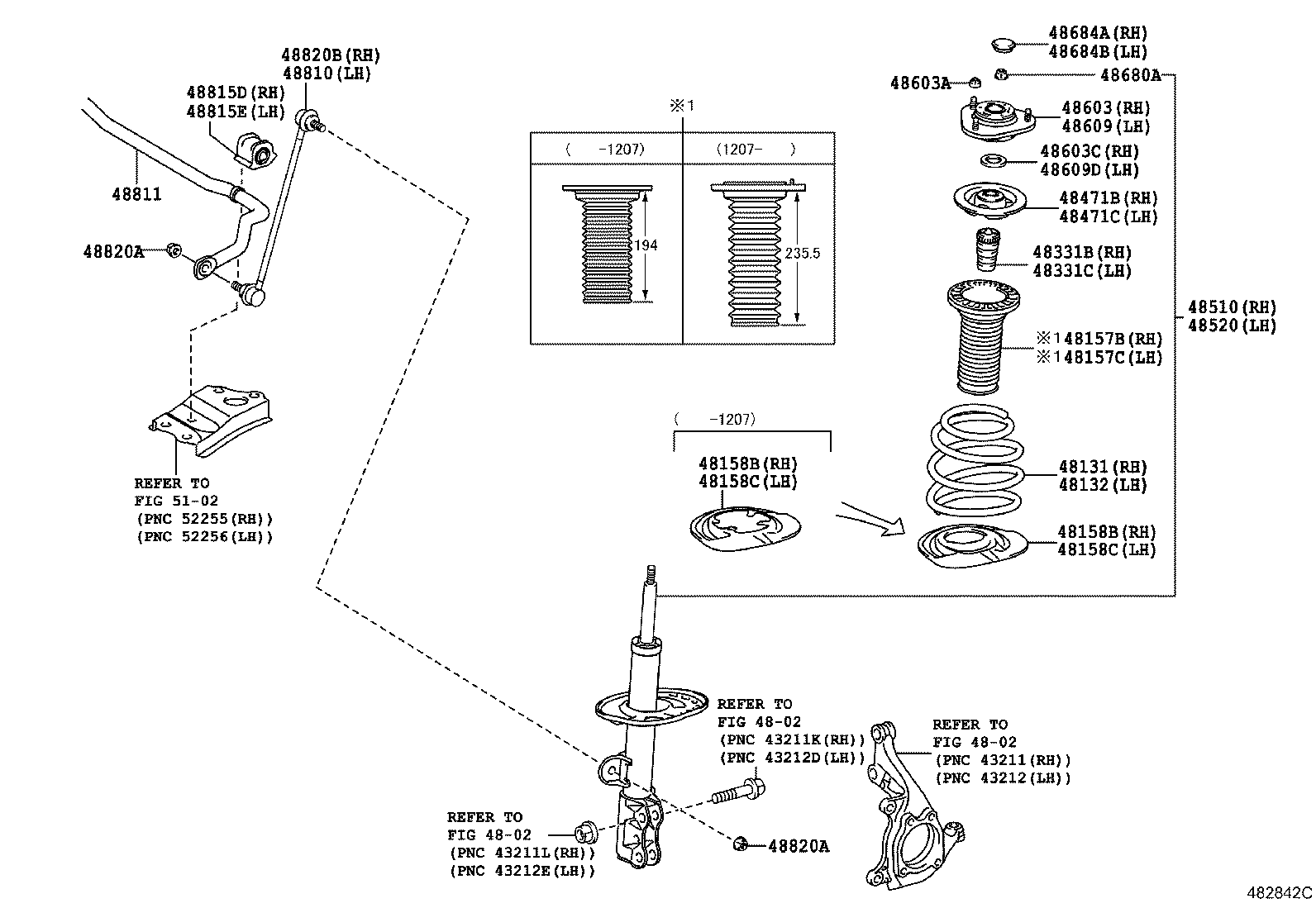 48157-76010 INSULATOR, FRONT COIL SPRING, UPPER RH product image