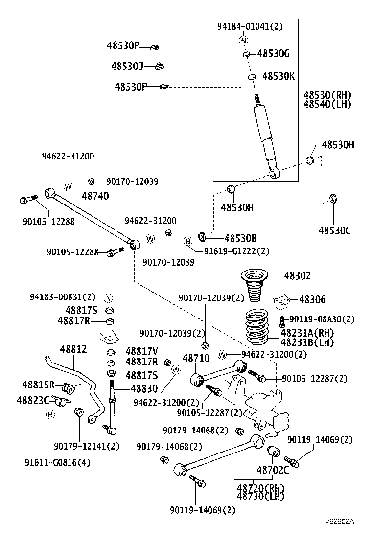 48302-60051 SPRING SUB-ASSY, HOLLOW product image