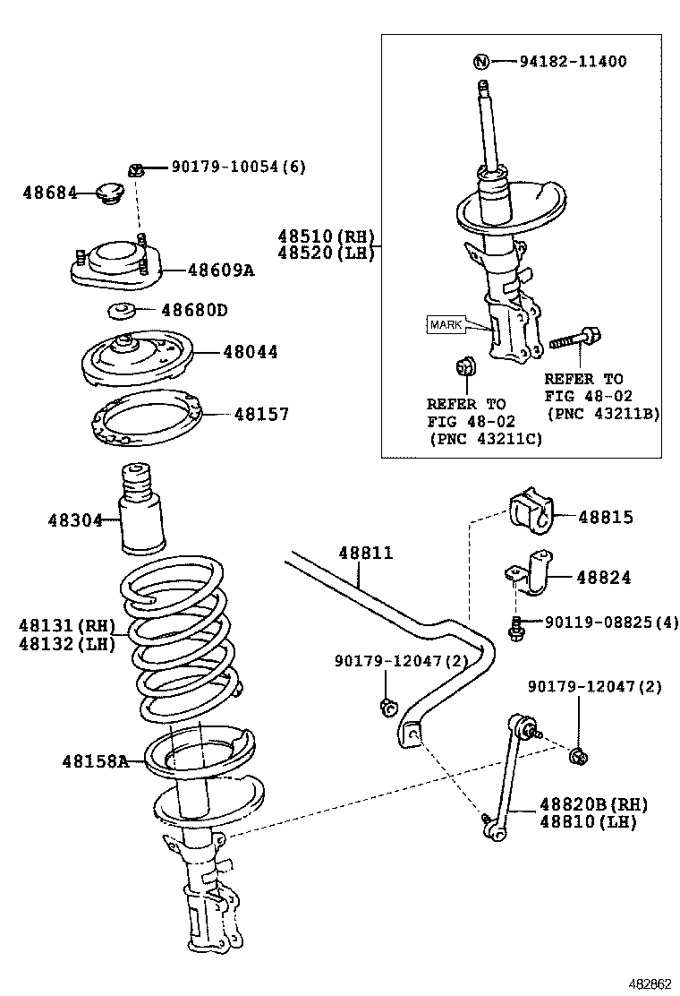 48131-28630 SPRING, FRONT COIL, RH product image
