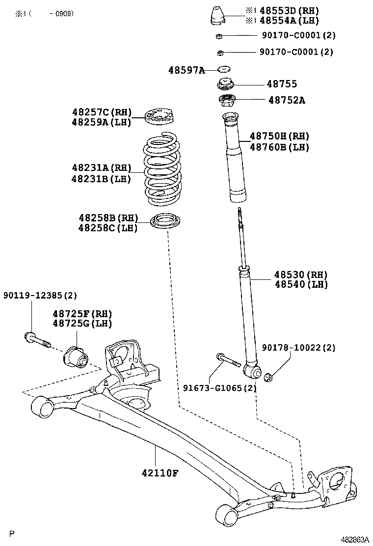 42101-52211 BEAM ASSY, REAR AXLE product image